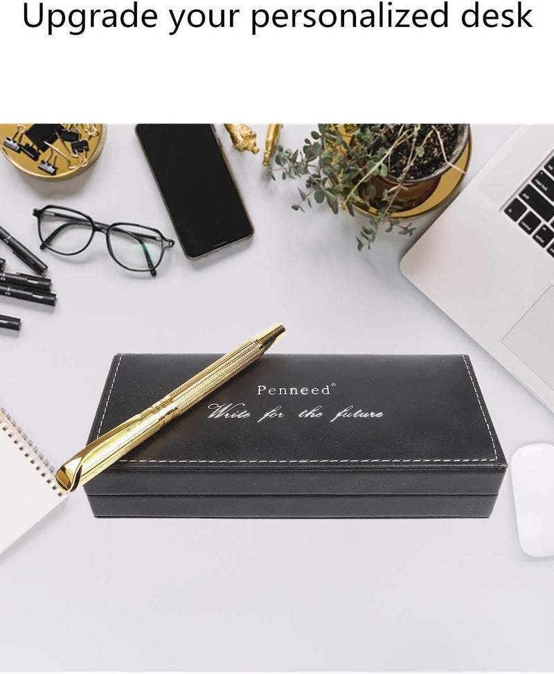 Penneed Rollerball Pen for Men Women Executive Home Office Use, with Gift box Refillable 0.7mm Black Ink G5(Luxury Gold) - Image 5